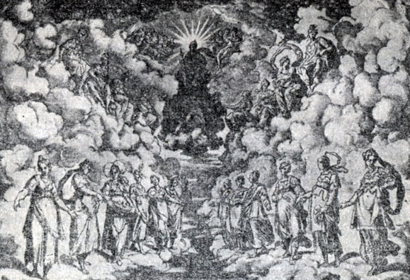 Постановка одной из интермедий во Флоренции. 1589 г.