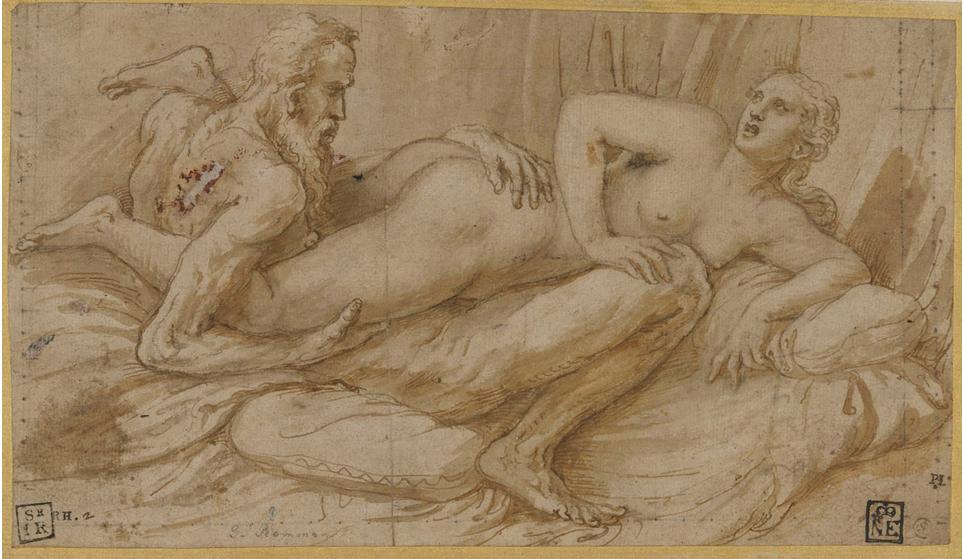 Джулио Романо. Рисунок тушью и углем, 1525-1528 (?) - Museum of Fine Art of Budapest